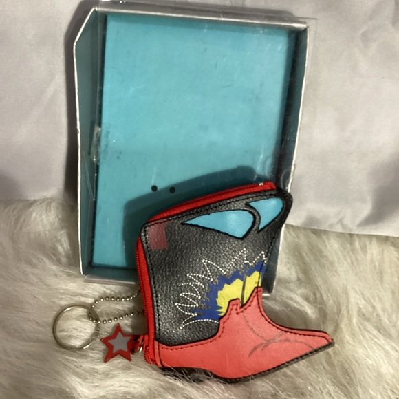 NEW Rolf’s Leather “Cowboy” Boot Coin Pouch Keychain Bag Charm - Picture 10 of 10